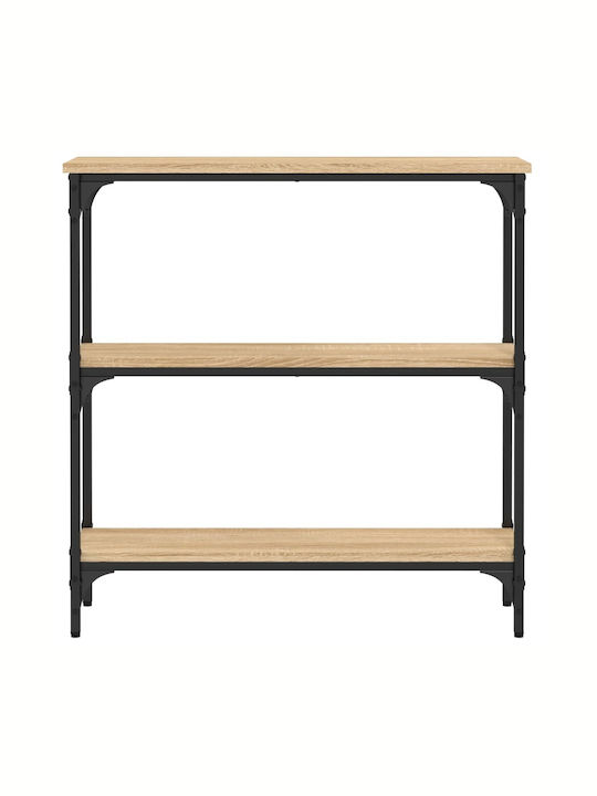 Console Table Wood & Metal Sonoma Oak L75xW22.5xH75cm