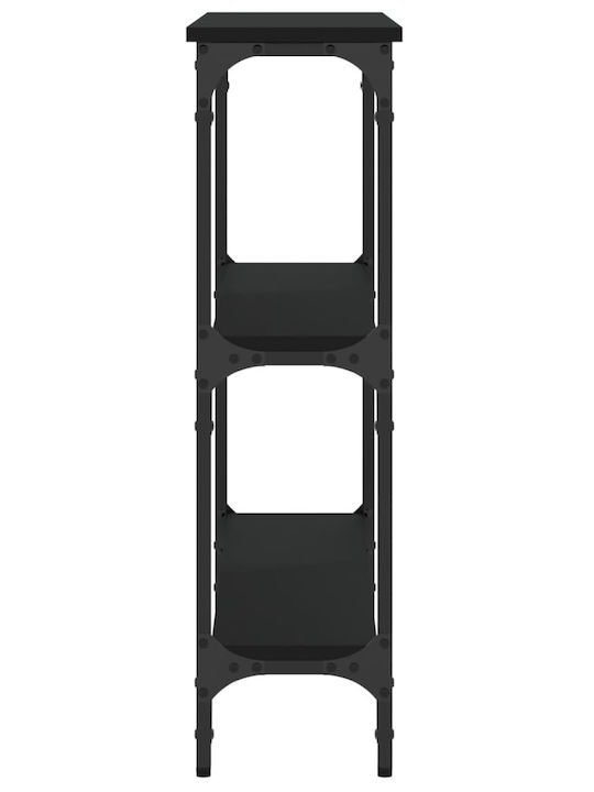 Console Table Wood & Metal Black L75xW22.5xH75cm