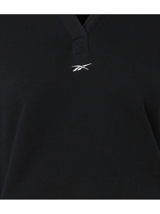 French Terry Cover-up Lang Damen Sweatshirt Black