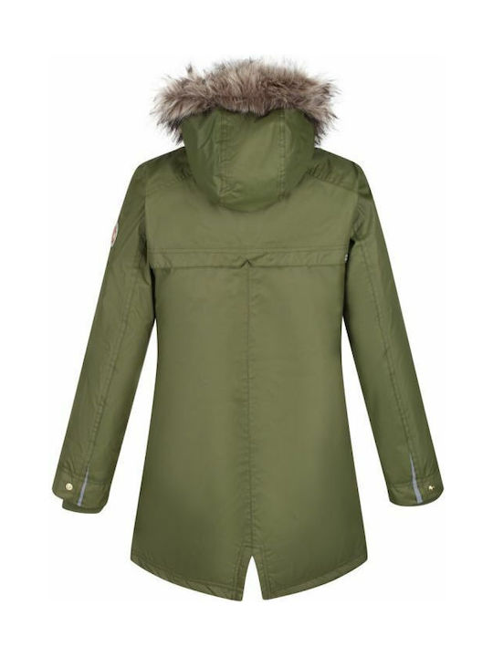 Regatta Kids Parka with Lining & Hood Cypress Green.