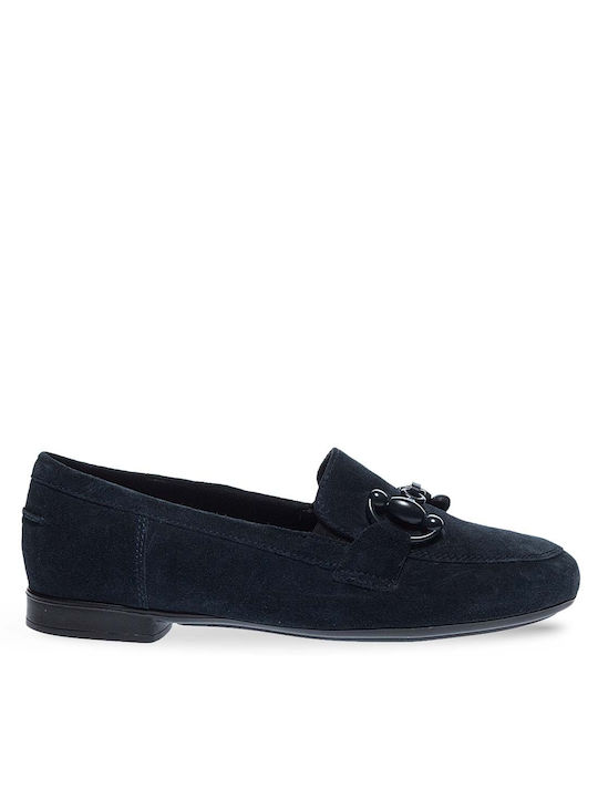 Parex Leather Women's Loafers in Blue Color