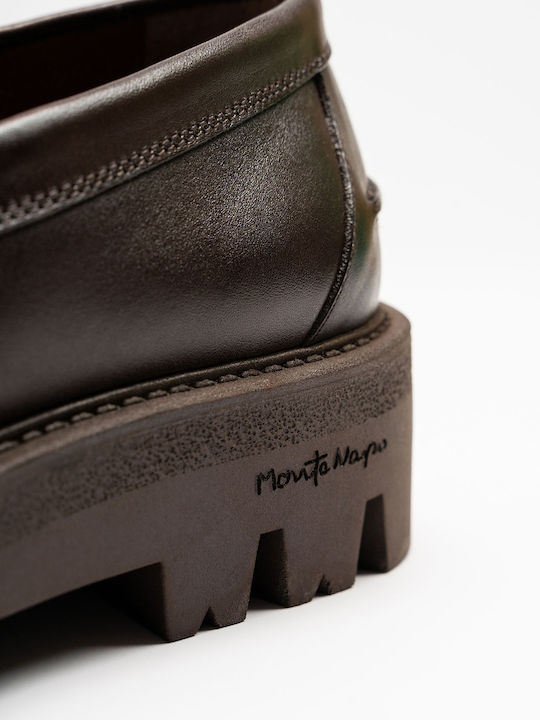 90 Leder Herren Mokassins in Braun Farbe