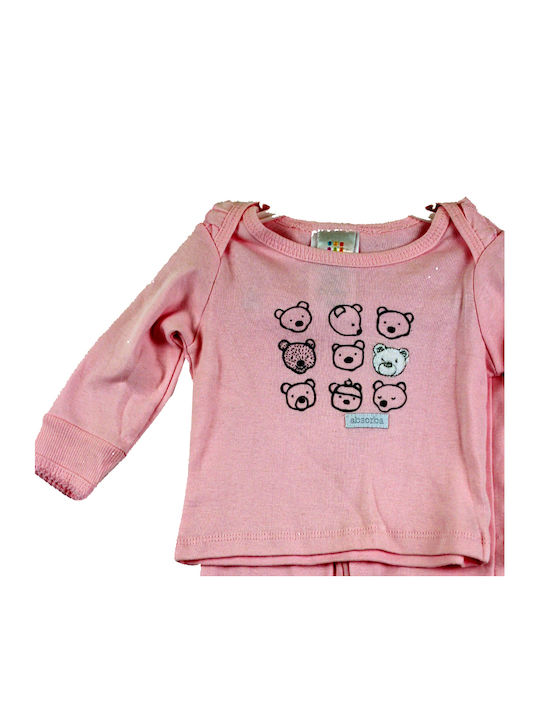 Absorba Kids Set with Pants Winter 2pcs Pink