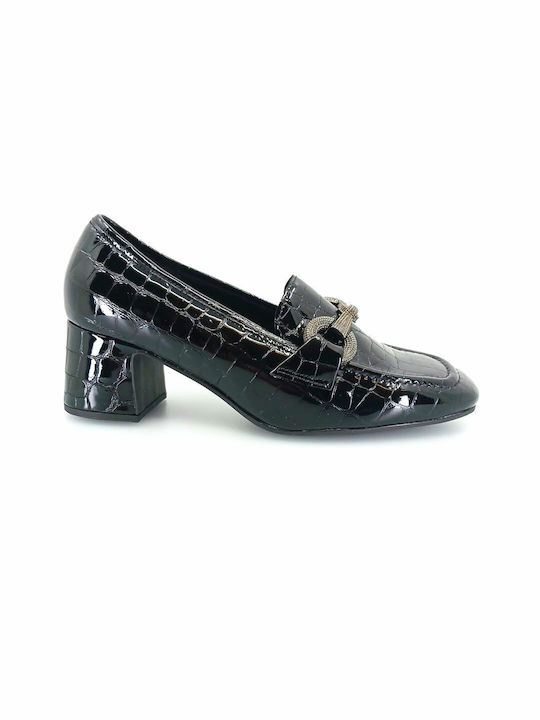 Gabor Patent Leather Black Medium Heels