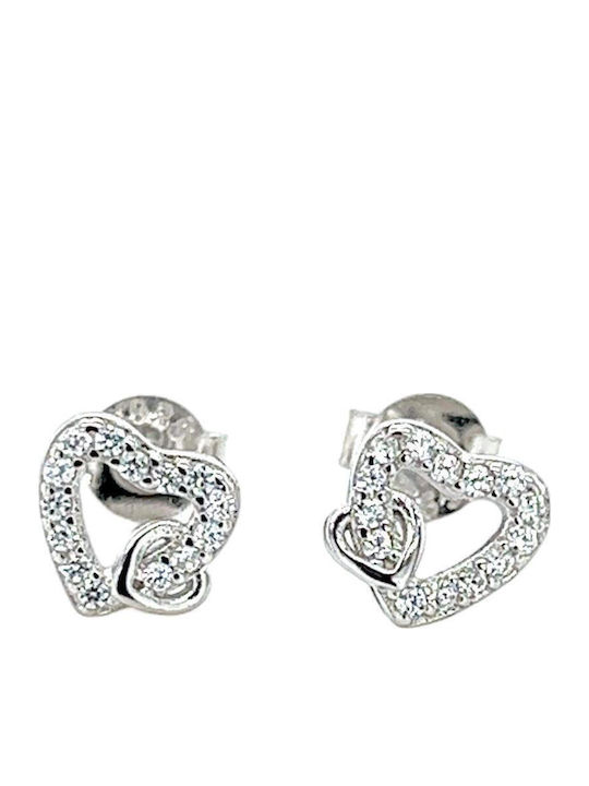 Xryseio Cercei Studs Inima Din Argint
