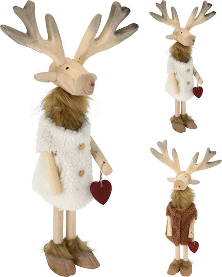 ArteLibre Christmas Wooden Figure Reindeer Height 49cm