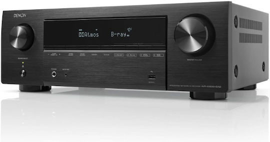 Denon AVR-X1800H Home Cinema Amplifier 4K/8K 7.2 Channels 80W/8Ω 175W/6Ω with HDR and Dolby Atmos Black