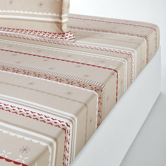 So'Home Sheet for Single Bed with Elastic 90x190cm. Beige