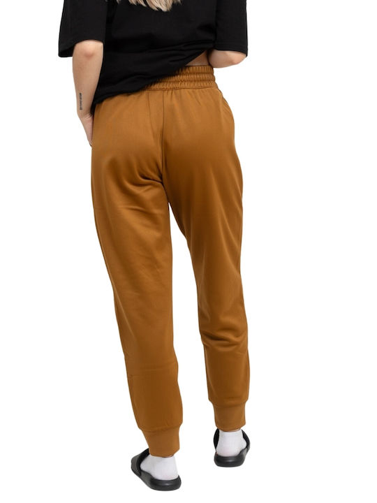 Champion Rib Cuff Pants Women's Sweatpants BROWN