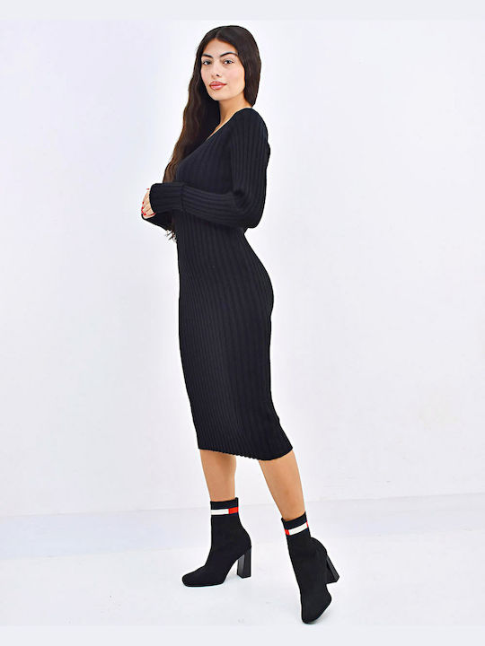 Beltipo Mini Dress Knitted Black