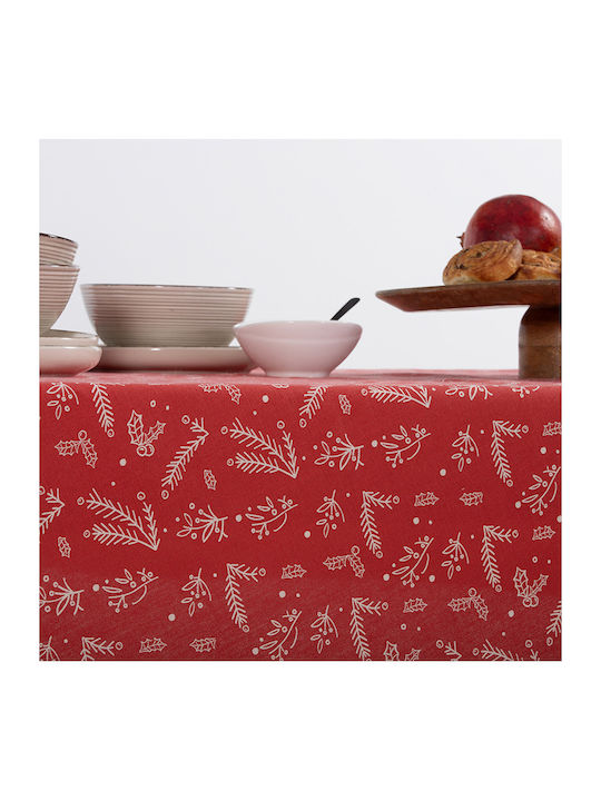 Nef-Nef Homeware Коледно Покривка за маса Червен Д180xШ140см.