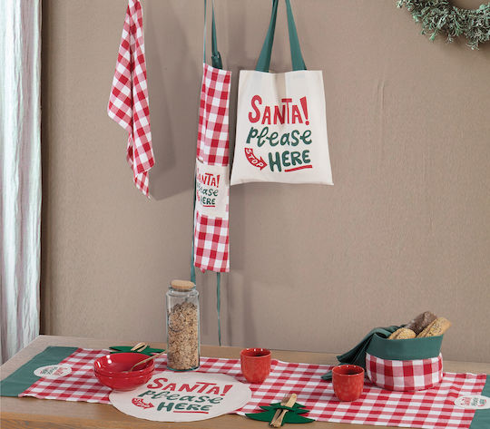 Nef-Nef Homeware Santa Please Кошница за Хляб с Свети Коледни Деди