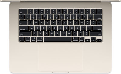 Apple MacBook Air 15" (2023) 15.3" Retina Display (Apple M2-8-core/8GB/512GB SSD) Starlight (Tastatură US)