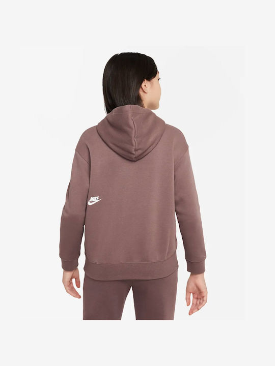 Nike Kids Sweatshirt with Hood Brown Nsw