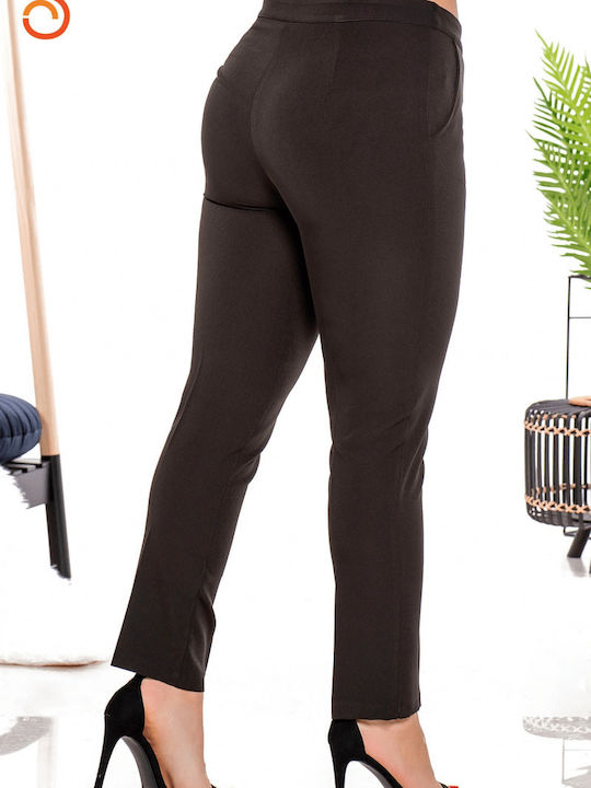 Pantaloni Dama Chino Slim Fit Negri