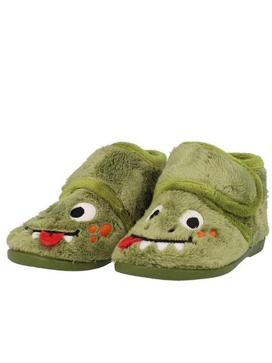 Kinderhausschuhe Stiefel Grün