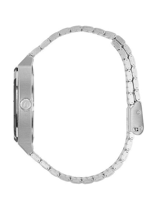 Nixon Γυναικείο Ρολόι 37mm Μπαταρίας με Ασημί Μεταλλικό Μπρασελέ