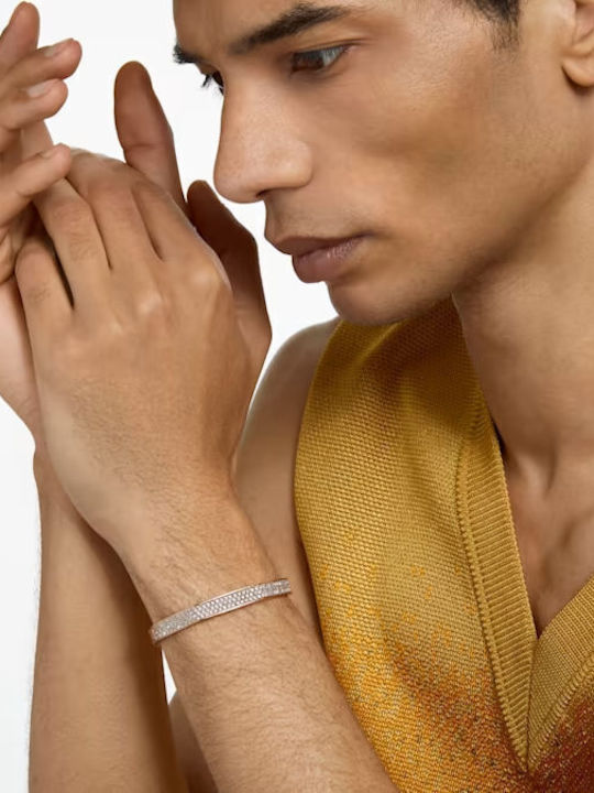 Swarovski Dextera Xl Γυναικείο Βραχιόλι Χειροπέδα Επιχρυσωμένο 18cm