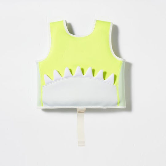 Sunnylife Παιδικό Γιλέκο Κολύμβησης Πράσινο Shark Tribe Blue Neon Citru