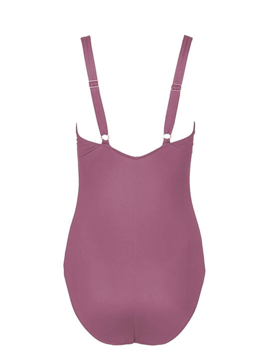 Costum De Baie Întreg Pentru Bust Mare Mov