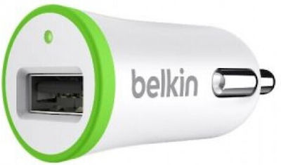 Belkin Φορτιστής Αυτοκινήτου Λευκός με μία Θύρα USB