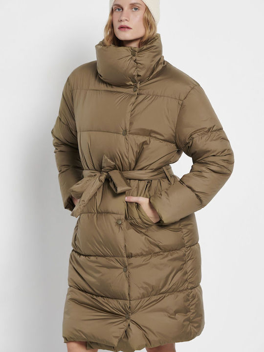 Scurtă Jachetă de femei Puffer Kaki