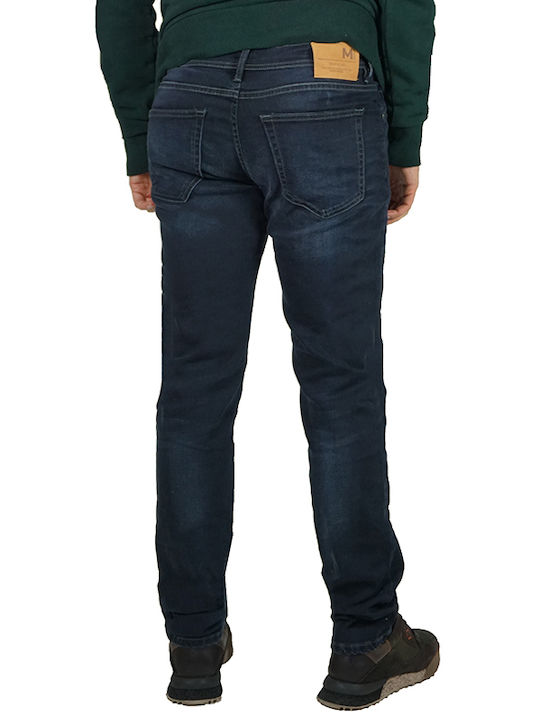 Felix Men's Jeans Pants Elastic Slim Fit Dark Blue