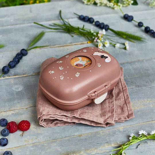 Monbento Mb Gram Πλαστικό Παιδικό Σετ Φαγητού 0.6lt Ροζ 14.8 x 11.4 x 11.4εκ.