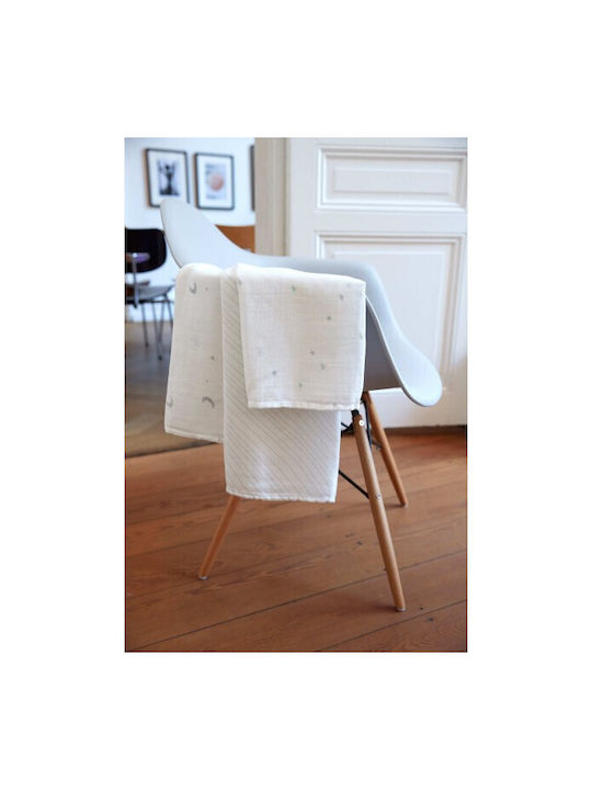 Laessig Explorer Boys Decke zum Einwickeln Weiß 80x80cm. 3Stück