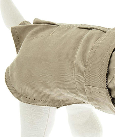 Ferribiella Beige Waterproof Dog Coat with 45cm Back Length