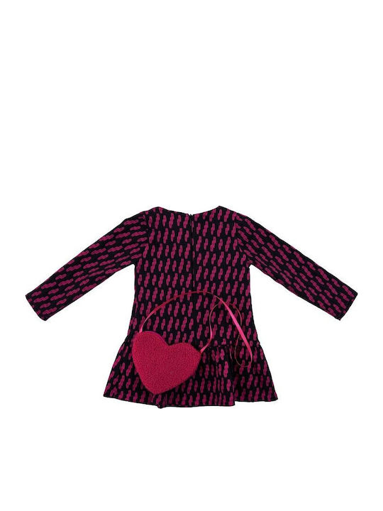 Kinderkleid Langärmelig Fuchsie