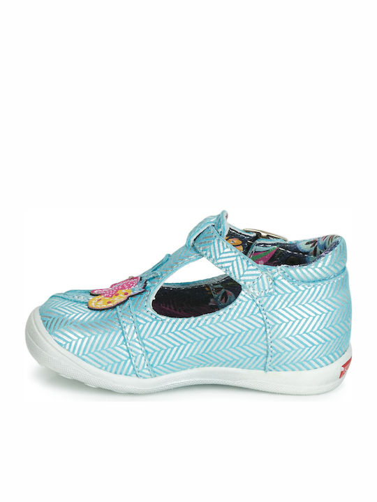 Kids Ballerinas with Adjustable Metal Clasp Turquoise