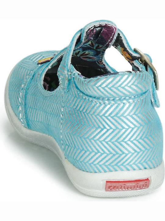Kids Ballerinas with Adjustable Metal Clasp Turquoise