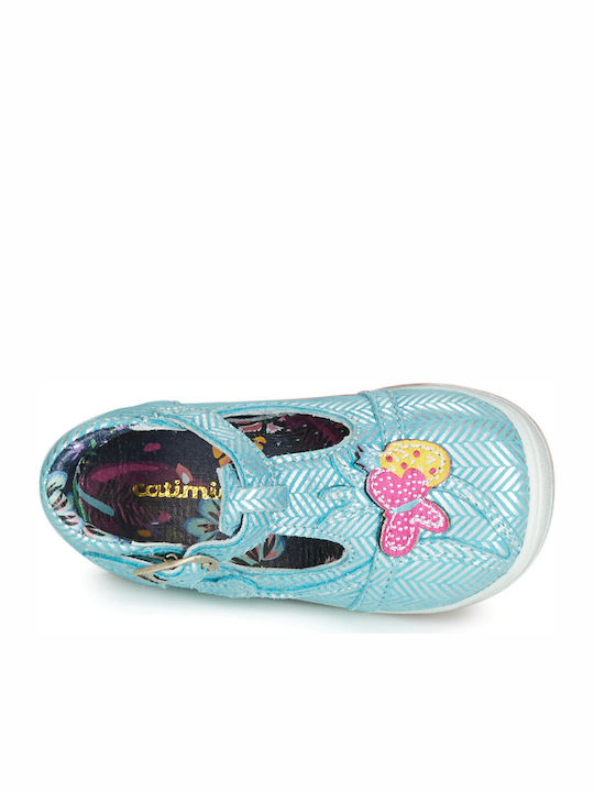 Kids Ballerinas with Adjustable Metal Clasp Turquoise