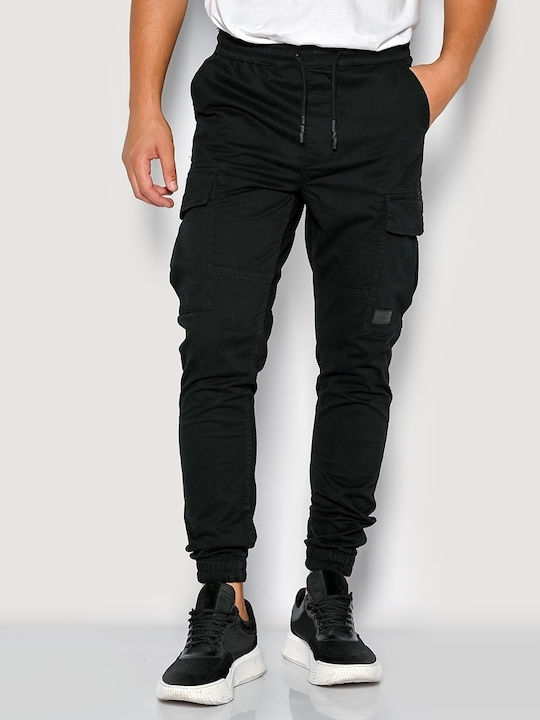 Brokers Jeans Мъжки Панталон Карго с Широка Крoйка Black