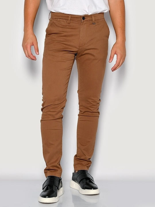 Brokers Jeans Men's Trousers Chino in Slim Fit Tobacco