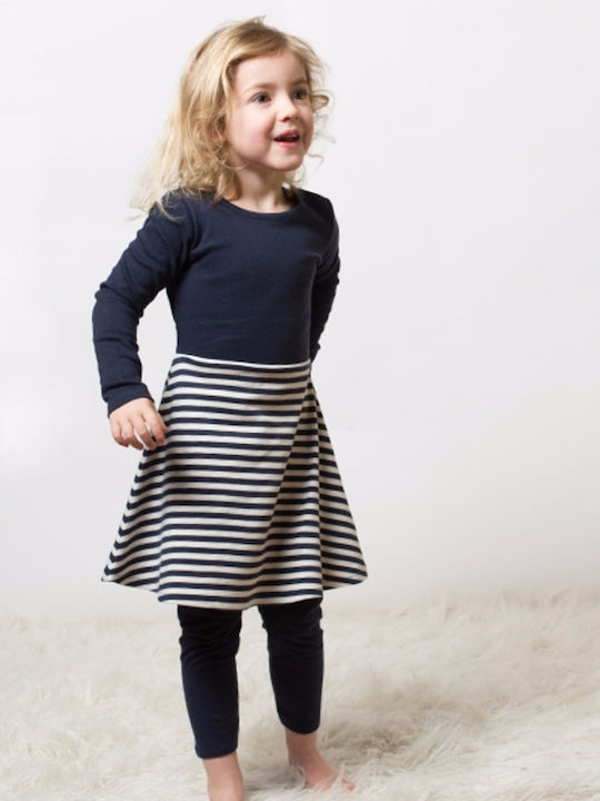 Little Green Radicals Kids Dress Striped Blue