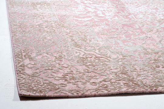 Klonaras Velvet 4435 Teppich Rund Synthetisch,Polyester/Cotton/Leather Rose