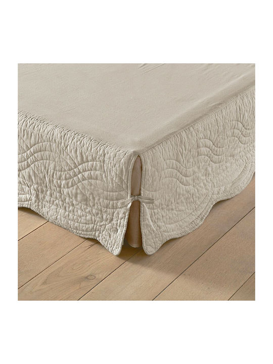 La Redoute Interieurs Κάλυμμα Βάσης Κρεβατιού Μπεζ 140x190cm