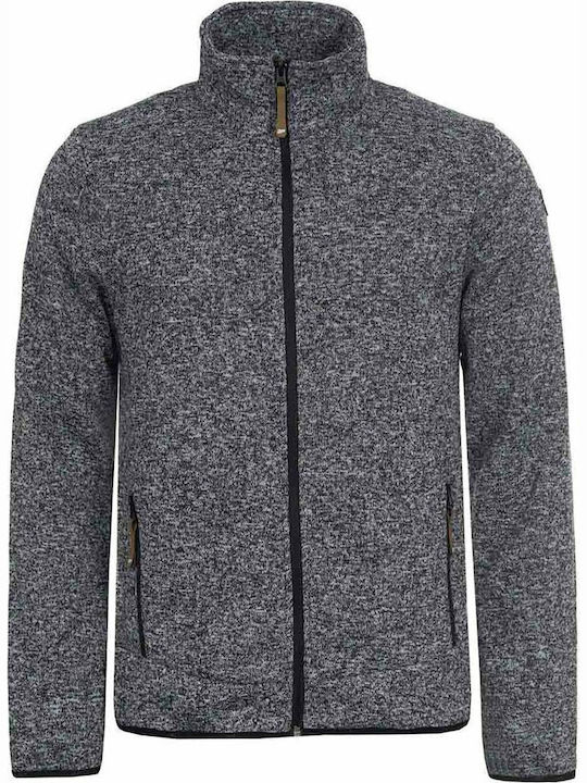 Tim Ανδρική Ζακέτα Fleece με Κουκούλα Γκρι
