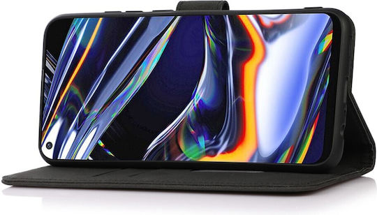 Khazneh Litchi Skin Texture Back Cover Δερμάτινο Μαγνητικό Μαύρο (Huawei Nova 11 Pro)