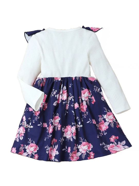 TakTakBaby Set Rochie pentru Copii cu Accesorii Mânecă lungă Dark Blue