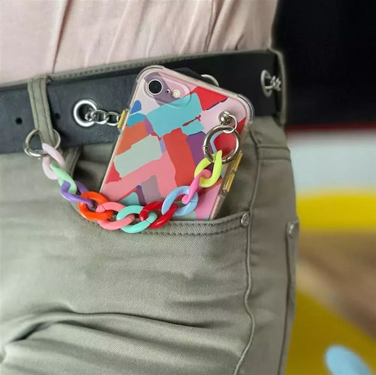 Hurtel Chain Back Cover Πλαστικό με Λουράκι Πολύχρωμο (Galaxy A32 4G)