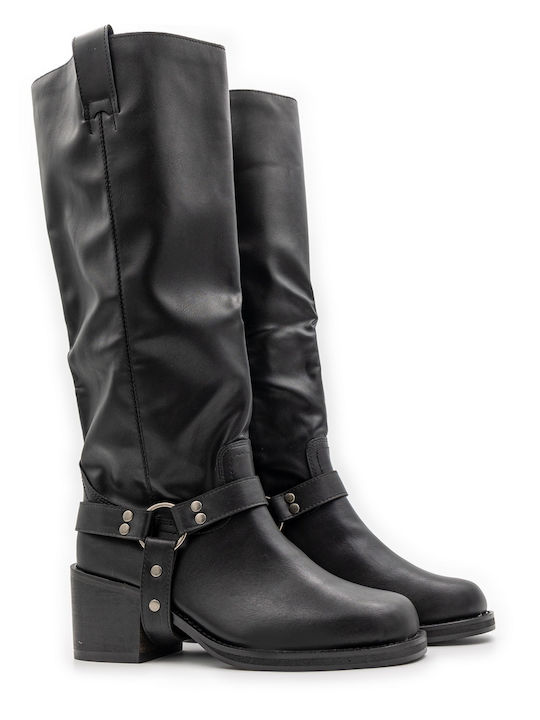 Corina Synthetic Leather Women's Boots Black