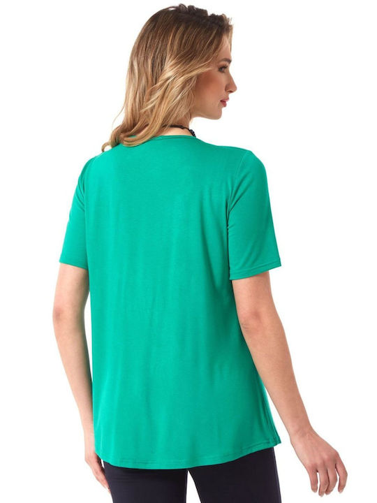 Anna Raxevsky Women's Blouse Short Sleeve green (prásini)