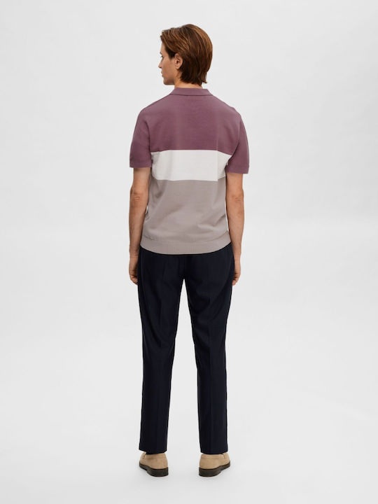 Short Sleeve Polo Shirt Wistful Mauve Fog Mel