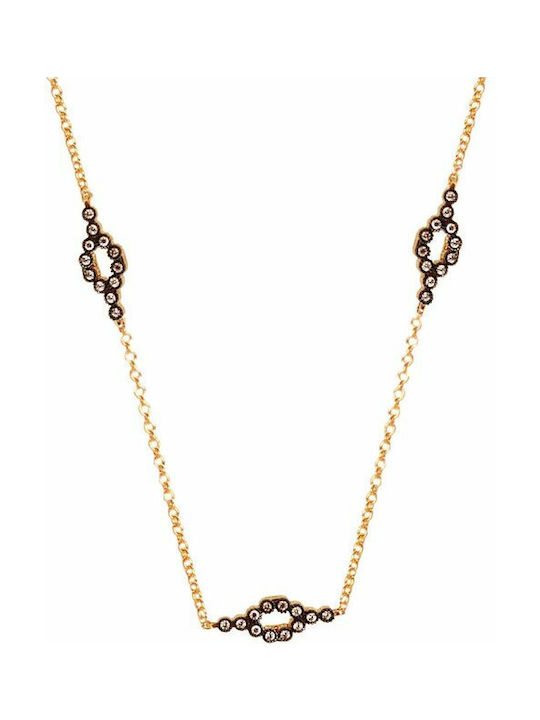 Fa Cad'oro Necklace with Pink Gold Plating with Zircon