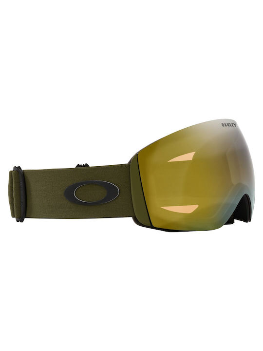 Oakley Μάσκα Σκι & Snowboard Ενηλίκων Πράσινη με Φακό Φιμέ σε Πράσινο Χρώμα