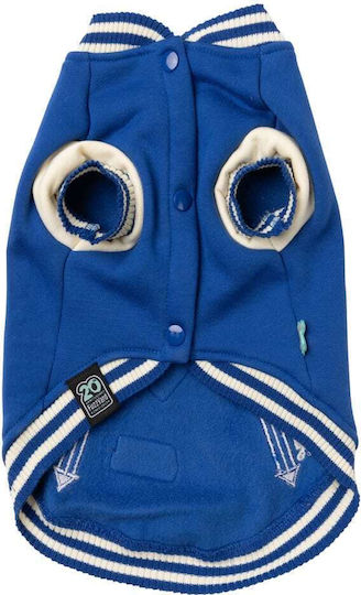 Fuzzyard Letterman Μπουφάν Σκύλου Μπλε με Μήκος Ράχης 33 εκ.