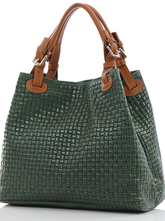 Passaggio Leather Leather Women's Bag Handheld Green